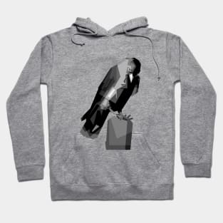 crow in grayscale Hoodie